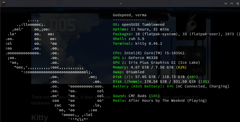 Fastfetch displaying system information in a terminal
