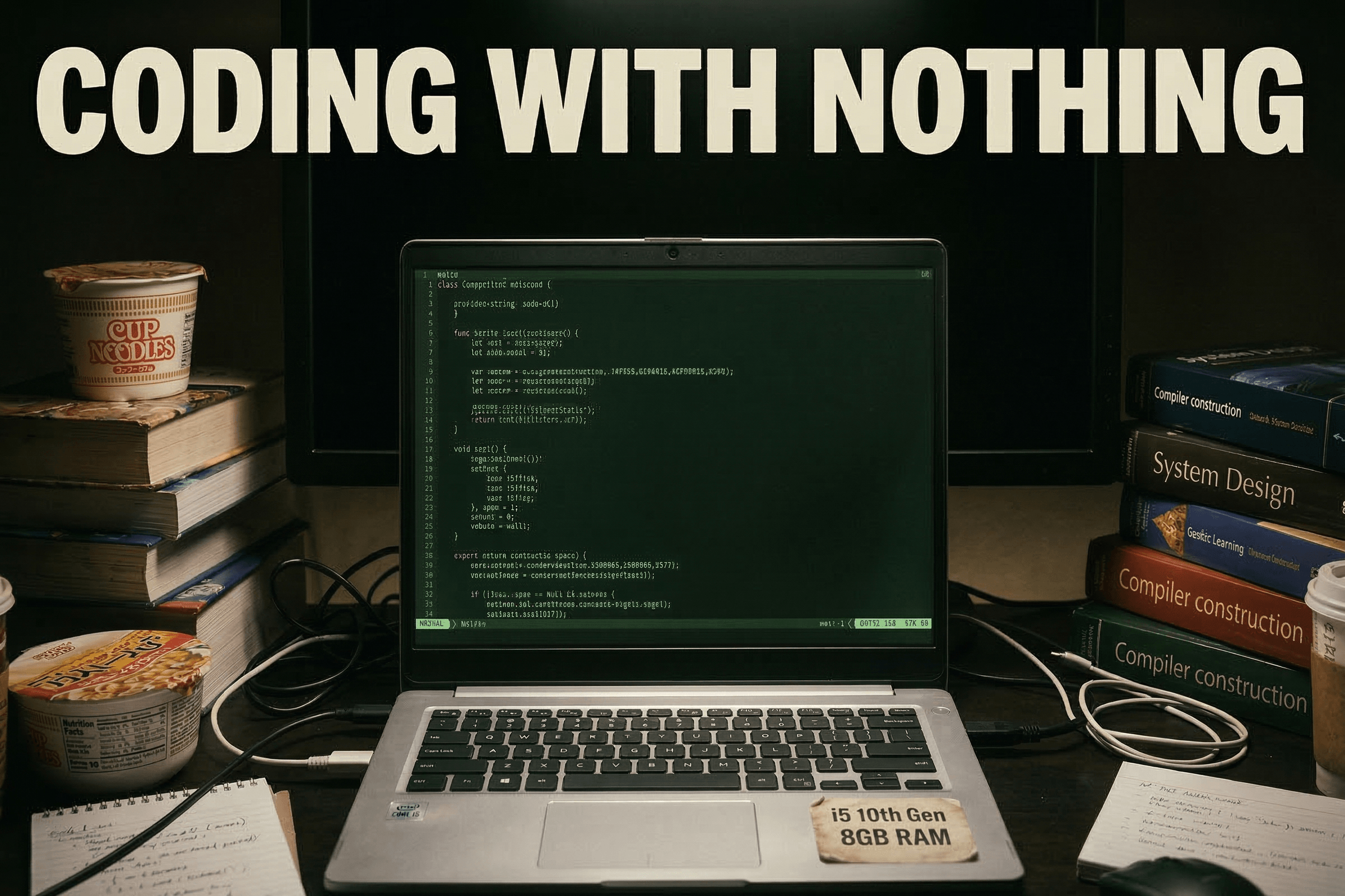 how i code as a broke ass college student with i5 10gen and 8gb ram in 2026